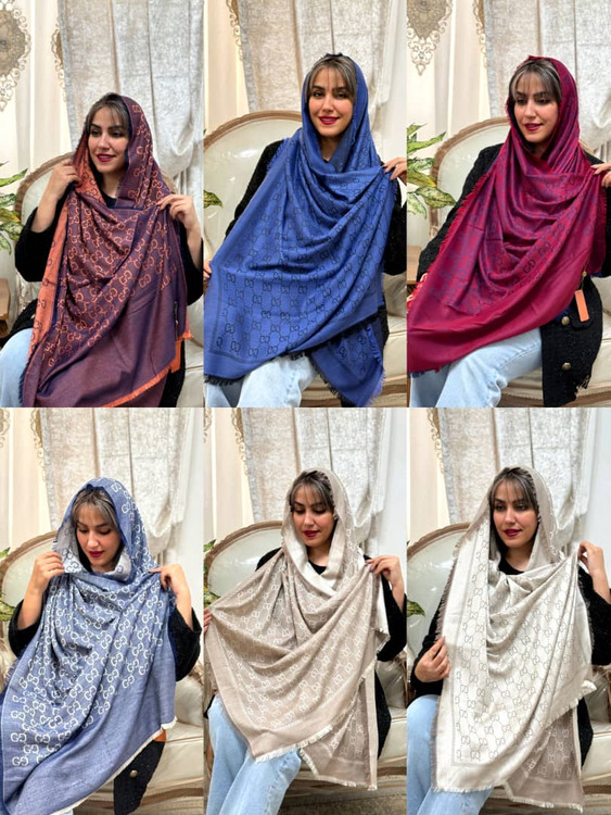 شال نخی گوچی دور ریش خوش رنگ و جذاب