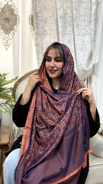 شال نخی گوچی دور ریش خوش رنگ و جذاب