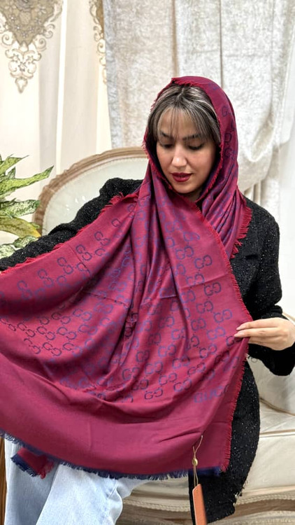 شال نخی گوچی دور ریش خوش رنگ و جذاب