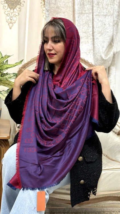 شال نخی گوچی دور ریش خوش رنگ و جذاب