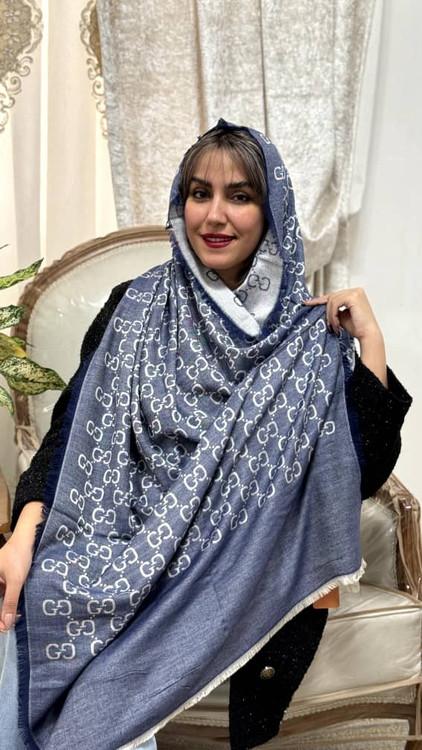 شال نخی گوچی دور ریش خوش رنگ و جذاب