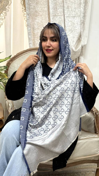 شال نخی گوچی دور ریش خوش رنگ و جذاب