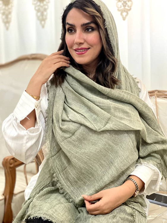 شال دور ریش فلورانس نخی خنک بهار و تابستانه