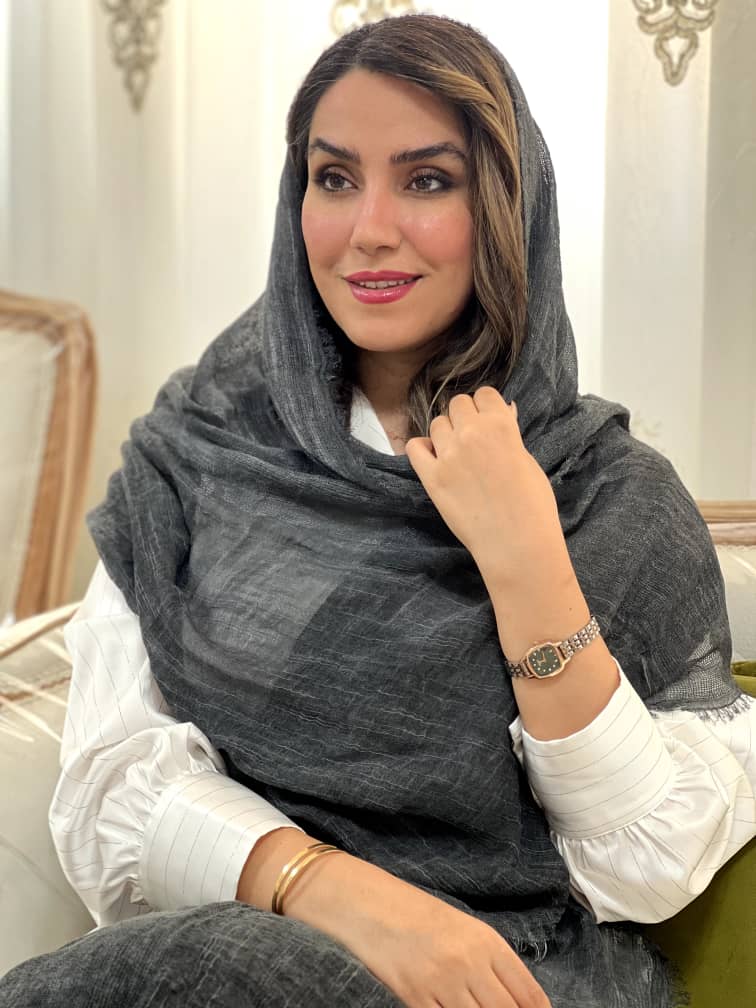 شال دور ریش فلورانس نخی خنک بهار و تابستانه