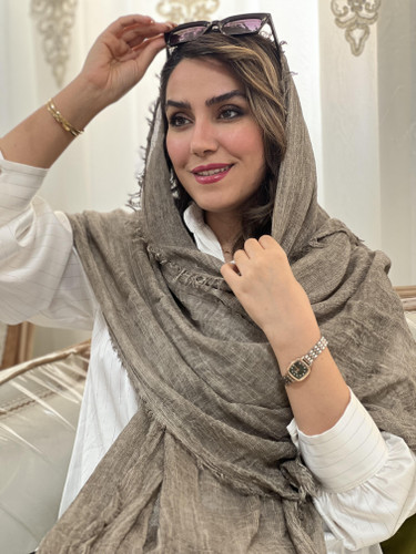 شال دور ریش فلورانس نخی خنک بهار و تابستانه