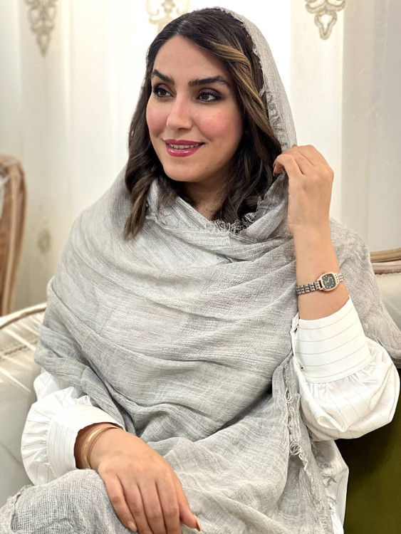 شال دور ریش فلورانس نخی خنک بهار و تابستانه