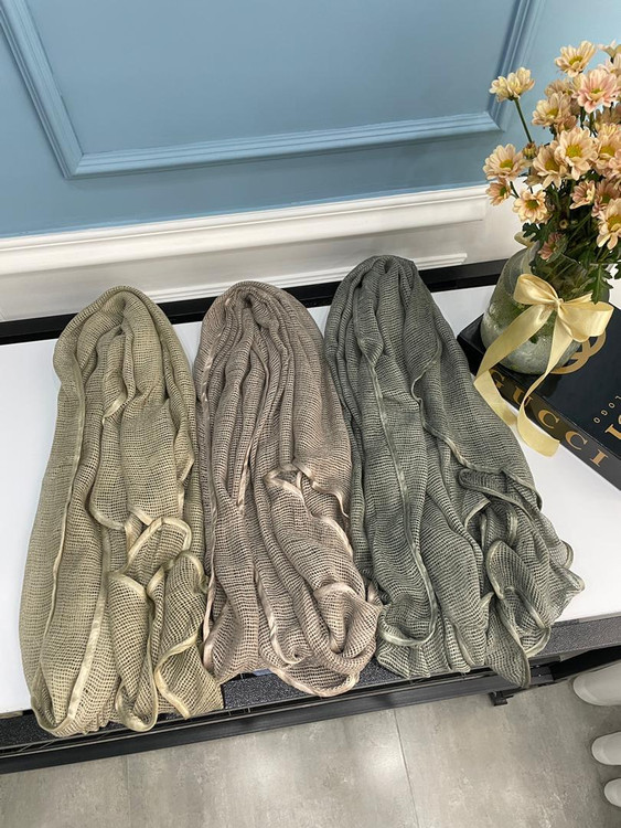 شال حصیری طرح ماهی بهار تابستانه خنک