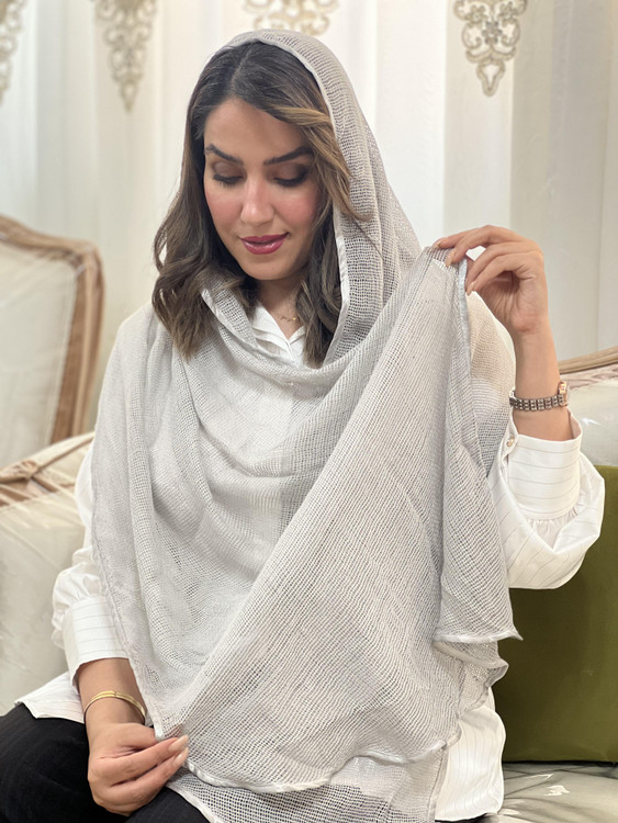 شال حصیری طرح ماهی بهار تابستانه خنک