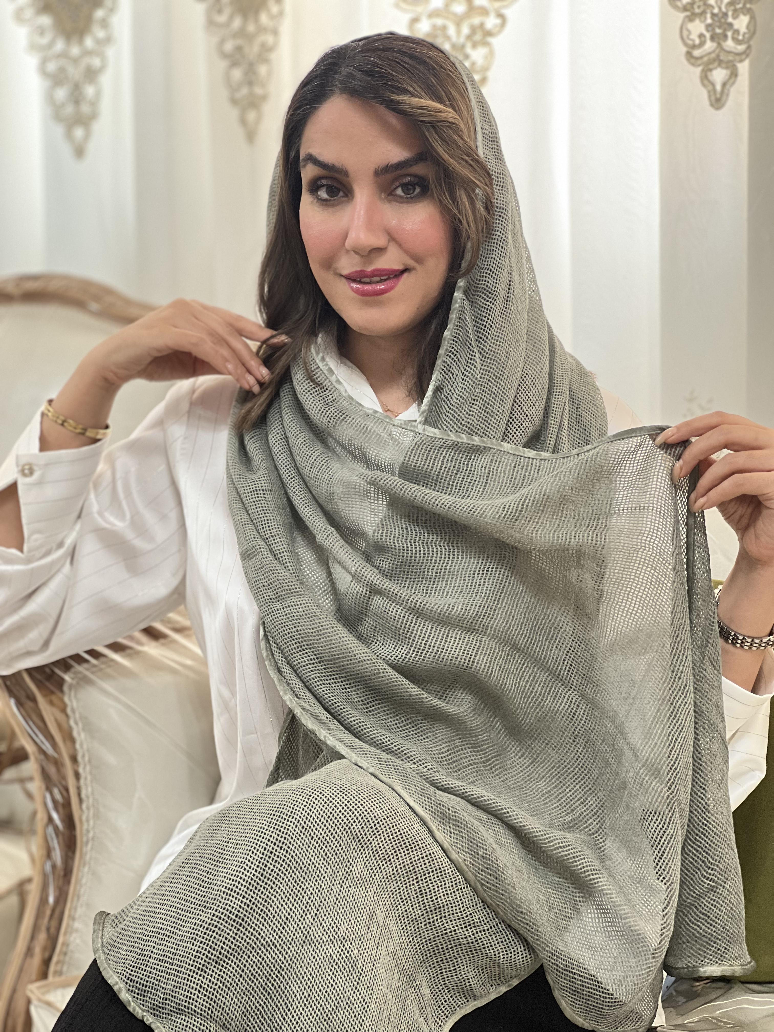 شال حصیری طرح ماهی بهار تابستانه خنک