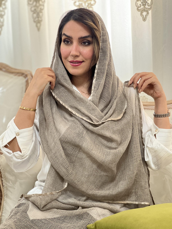 شال حصیری طرح ماهی بهار تابستانه خنک