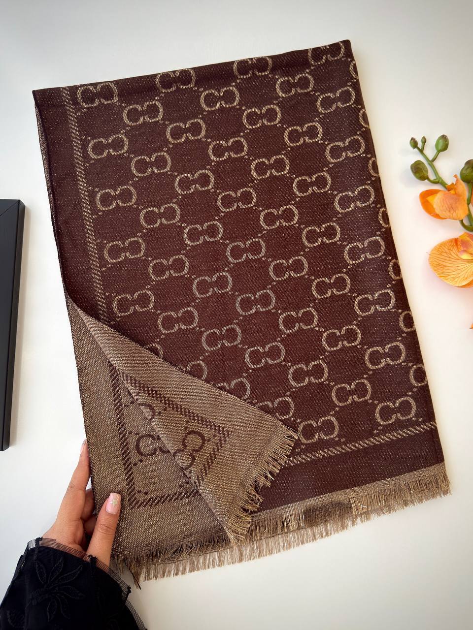 شال دو رو گوچی شاین دار وارداتی قسطی