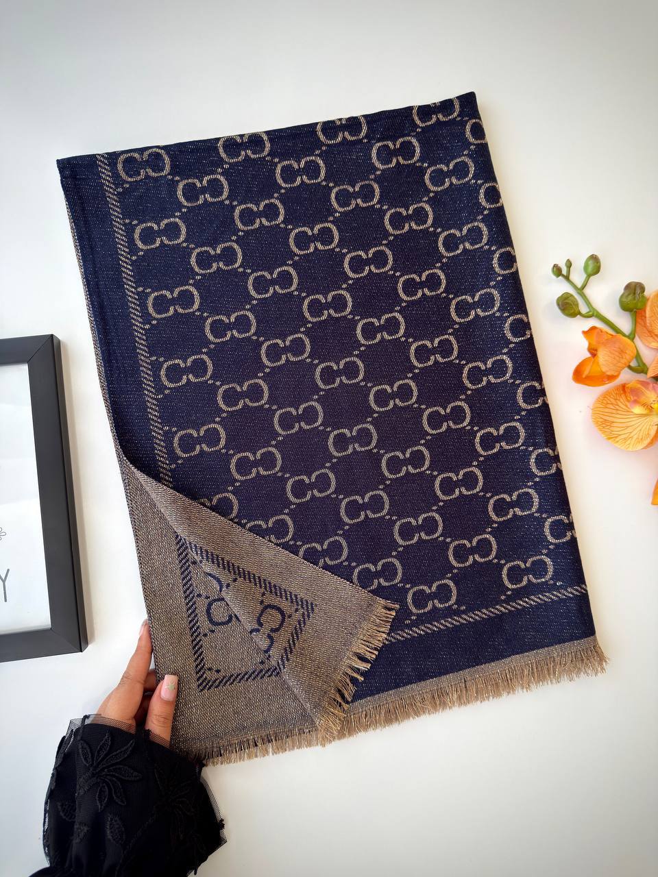 شال دو رو گوچی شاین دار وارداتی قسطی