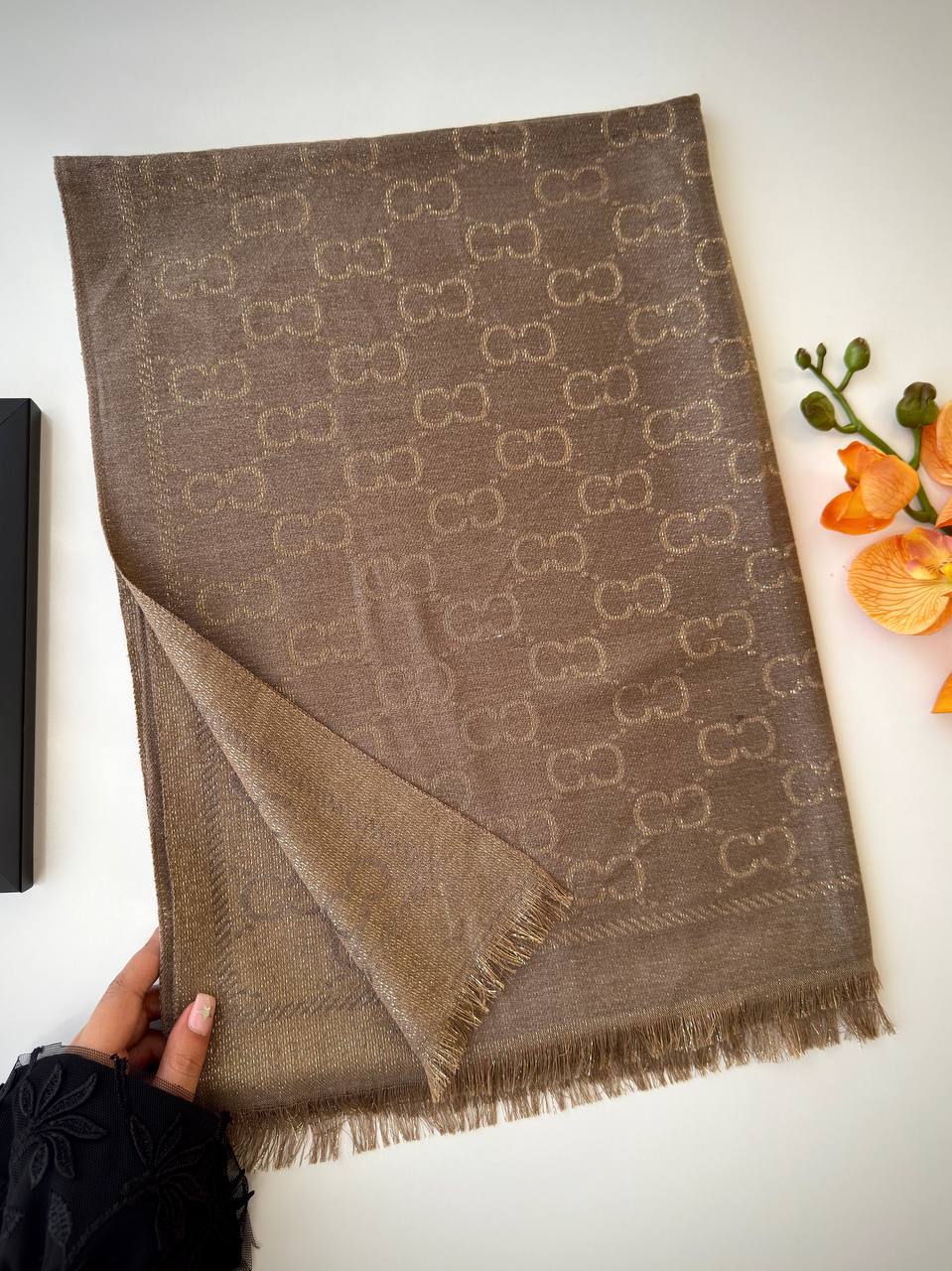 شال دو رو گوچی شاین دار وارداتی قسطی