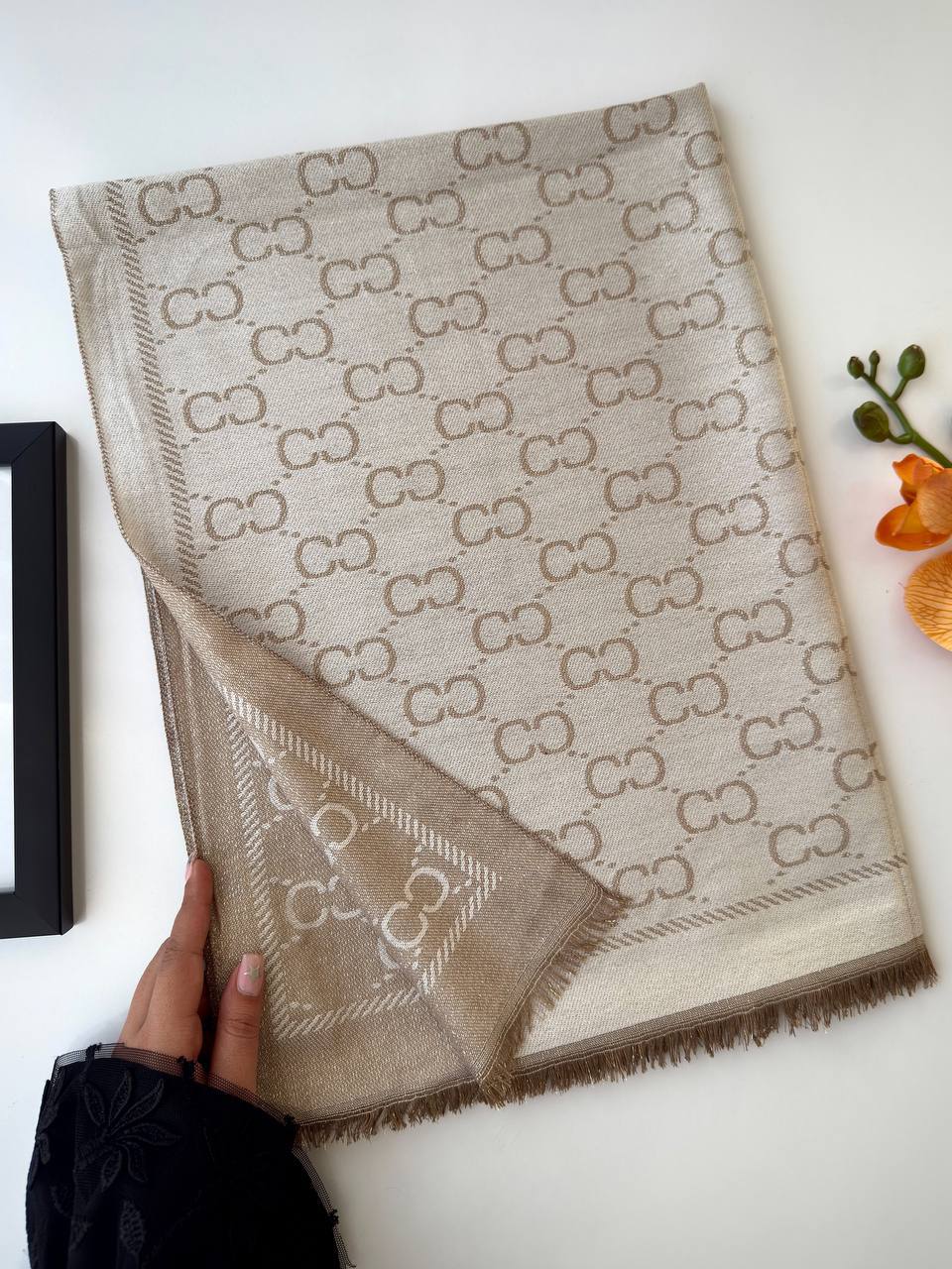 شال دو رو گوچی شاین دار وارداتی قسطی