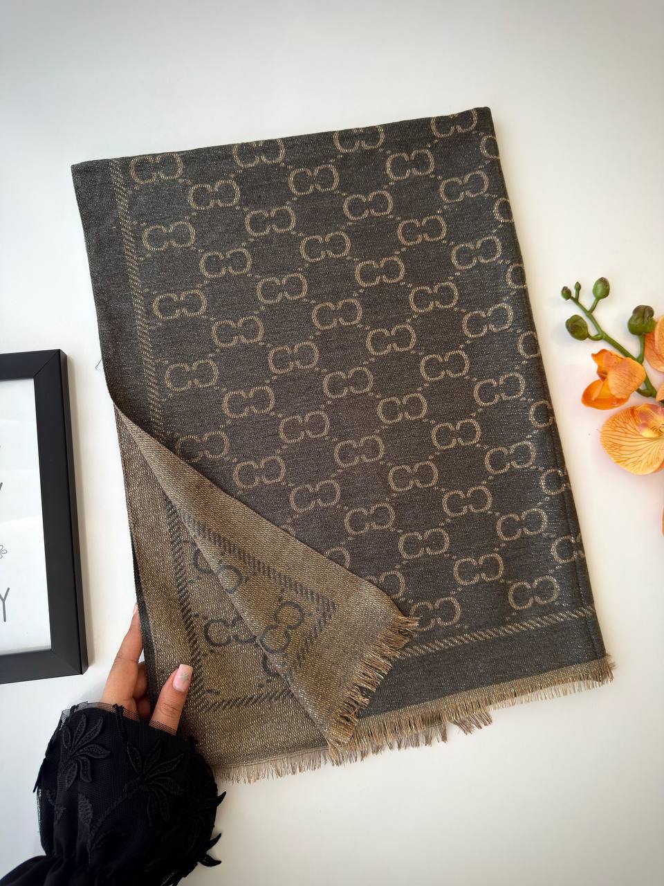 شال دو رو گوچی شاین دار وارداتی قسطی